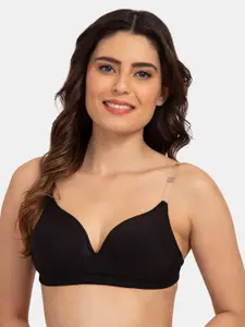 Tweens Black Solid Non-Wired Heavily Padded T-shirt Bra TW-915900-BLK