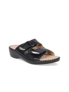 Scholl Women Black Solid Sandals