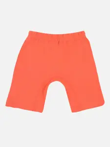 PROTEENS Girls Orange Solid Slim Fit Sports Shorts