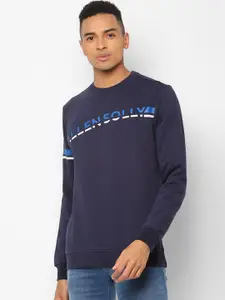 Allen Solly Sport Men Navy Blue Printed Sweatshirt