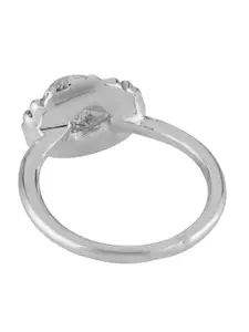 E2O Oxidized Silver-Plated & Black Finger Ring