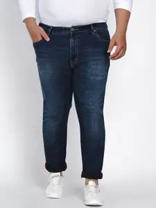 John Pride Plus Size Men Regular Fit Mid-Rise Clean Look Stretchable Jeans