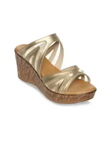 Monrow Women Muted Gold-Toned Solid Heels