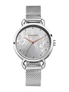 Fastrack Women Silver-Toned Analogue Watch 6221SM01