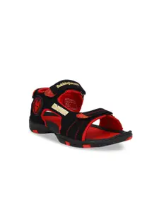 Disney Boys Black & Red Sports Sandals