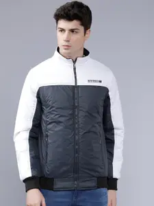 The Indian Garage Co Men Colourblocked Bomber Jacket