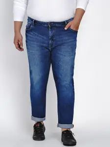 John Pride Plus Size Regular Fit Mid-Rise Low Distress Stretchable Jeans