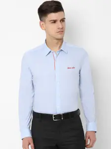 SIMON CARTER LONDON Men Blue Slim Fit Solid Formal Shirt