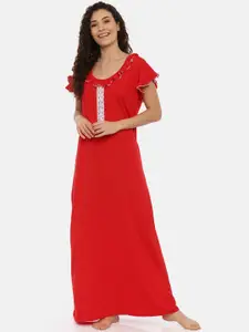 Bailey sells Red Embroidered Nightdress BSR0018