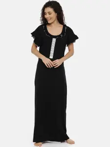 Bailey sells Black Embroidered Nightdress