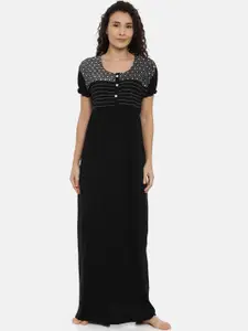 Bailey sells Black Embroidered Nightdress BSR0038