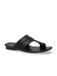 Regal Men Black Comfort Leather Sandals