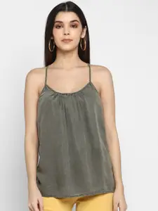 Aditi Wasan Women Olive Green Solid A-Line Top