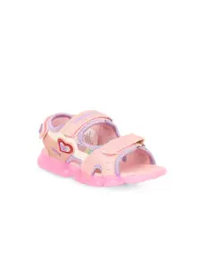 Bubblegummers Girls Pink Open Toe Flats