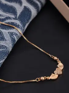 Anikas Creation Gold-Plated AD-Studded Handcrafted Necklace