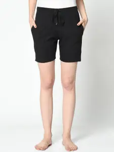 MACK JONNEY Women Black Solid Lounge Shorts