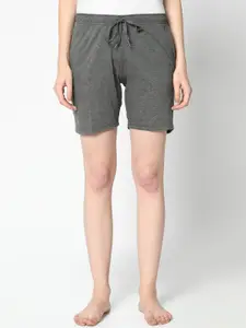 MACK JONNEY Women Grey Solid Lounge Shorts