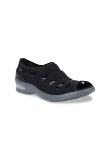 Naturalizer Black PU Comfort Sandals