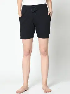 MACK JONNEY Women Blue Solid Lounge Shorts