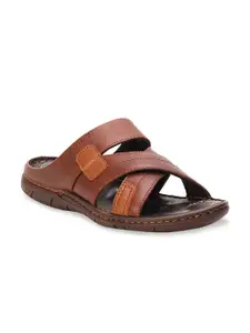 VON WELLX GERMANY Men Brown Leather Comfort Sandals