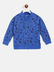 Chicco Boys Blue Printed Cardigan Sweater
