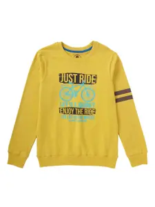 Cub McPaws Boys Yellow & Black Printed Sweatshirt