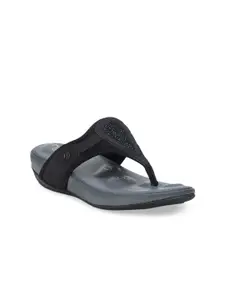 VON WELLX GERMANY Black PU Comfort Sandals