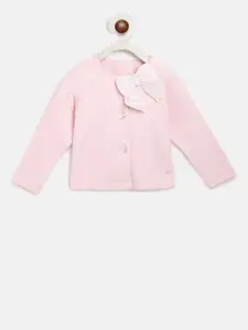 Chicco Girls Pastel Pink Solid Cardigan Sweater