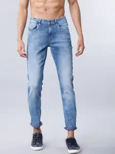 HIGHLANDER Men Blue Slim Fit Mid-Rise Clean Look Stretchable Jeans