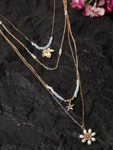 Madame Rose Gold Plated Multi Layered Necklace