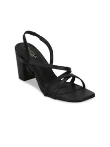 Truffle Collection Women Black Solid Heels