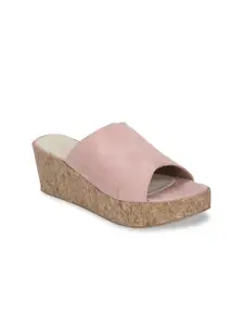 Truffle Collection Women Nude-Coloured Solid Suede Heels