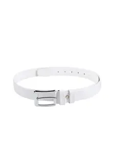 WINSOME DEAL Men White Solid Belt