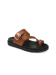 Eego Italy Men Tan Brown Comfort Sandals
