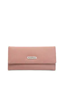 Fostelo Women Pink PU Envelope Wallet