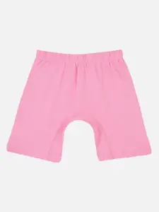 PROTEENS Girls Pink Solid Slim Fit Sports Shorts