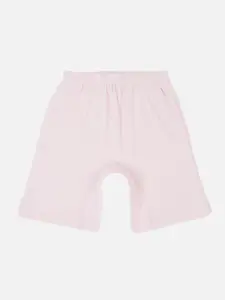 PROTEENS Girls Pastel Pink Solid Slim Fit Sports Shorts