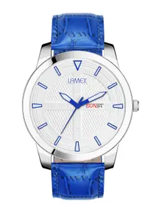 LAMEX Men White & Blue Analogue Watch 10519-PHONIXDLX-SS