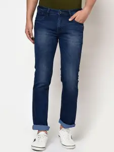 Octave Men Navy Blue Regular Fit Mid-Rise Clean Look Jeans