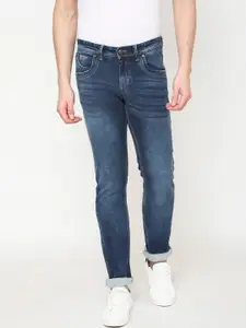 Oxemberg Men Blue Slim Fit Mid-Rise Clean Look Jeans