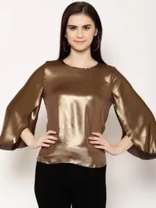 HOUSE OF KKARMA Women Gold-Toned Solid Top