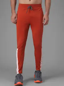 Kotty Men Orange & White Solid Track Pants