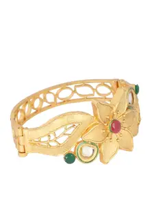 ANIKAS CREATION Gold-Plated Alloy Handcrafted Kada Bracelet