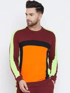 FUGAZEE Men Multicoloured Colourblocked Sweatshirt