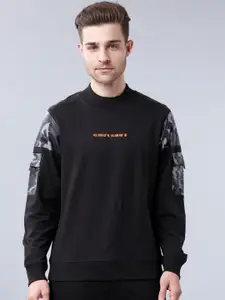 HIGHLANDER Men Black Solid Sweatshirt