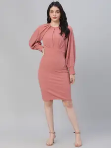 Athena Nude-Coloured Sheath Dress