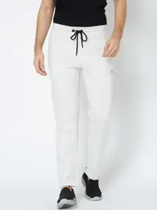 Sweet Dreams Men Off-White Solid Straight-Fit Joggers