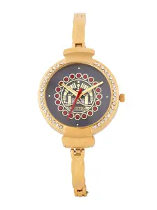 Voylla Women Gold-Toned & Grey Analogue Watch 8905124081220