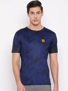 rock.it Men Navy Blue Printed Round Neck T-Shirt