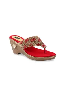 Shoetopia Women Red Solid Heels